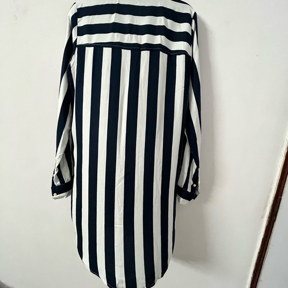 Blue and white straps dress /long shirt Free size - Picture 6 of 7